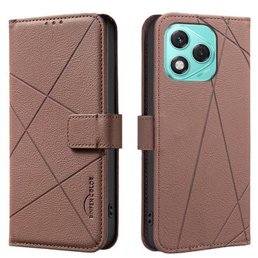 Geometric Pattern RFID Leather Phone Case, For Honor 400 Lite Global, For Honor 400 Global 156.5mm, For Honor X8C, For Honor X9C 5G / Magic7 Lite