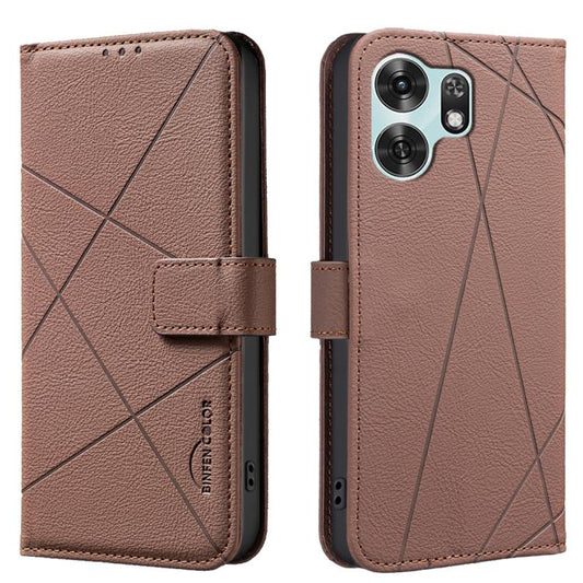 Geometric Pattern RFID Leather Phone Case, For Honor X5c 4G / X5c Plus, For Honor X9d 5G / X70 5G, For Honor X7d 5G, For Honor 400 Pro Global 160.8mm