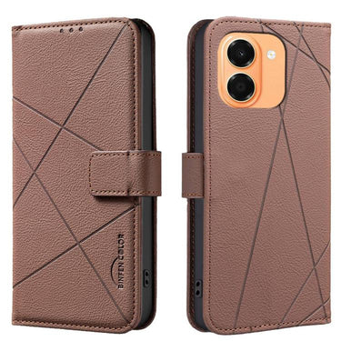Geometric Pattern RFID Leather Phone Case, For Honor 600 Global, For Honor 600 Lite Global, For Honor X6d 5G, For Honor X8d 4G
