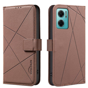 Geometric Pattern RFID Leather Phone Case, For Redmi Note 10 Pro Max / Note 10 Pro