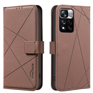 Geometric Pattern RFID Leather Phone Case, For Redmi Note 11 Pro / 11 Pro 5G Global, For Redmi 10 2022 / Note 11 4G, For Redmi Note 10 5G / 10T 5G, For Redmi Note 10 4G / Note 10S