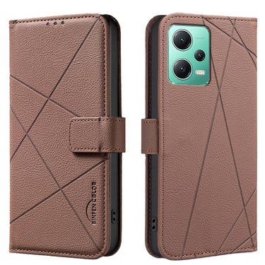 Geometric Pattern RFID Leather Phone Case, For Redmi Note 12 5G Global, For Redmi Note 11 Pro / 11 Pro 5G Global, For Redmi 10 2022 / Note 11 4G, For Redmi Note 10 5G / 10T 5G