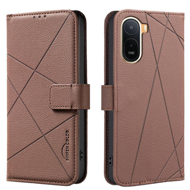 Geometric Pattern RFID Leather Phone Case, For Redmi Tubo 5 / Poco X8 Pro 5G, For Redmi Note 15 5G Global 164mm, For Redmi K90 Pro Max/Poco F8 Ultra, For Redmi Note 15 Pro 4G Global 163.2mm