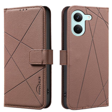 Geometric Pattern RFID Leather Phone Case, For Redmi K90/Poco F8 Pro, For Redmi 15C 5G / 4G EU 173mm, For Redmi 15 5G Global / 15 4G SEA 169.5mm, For Redmi Turbo 4 Pro