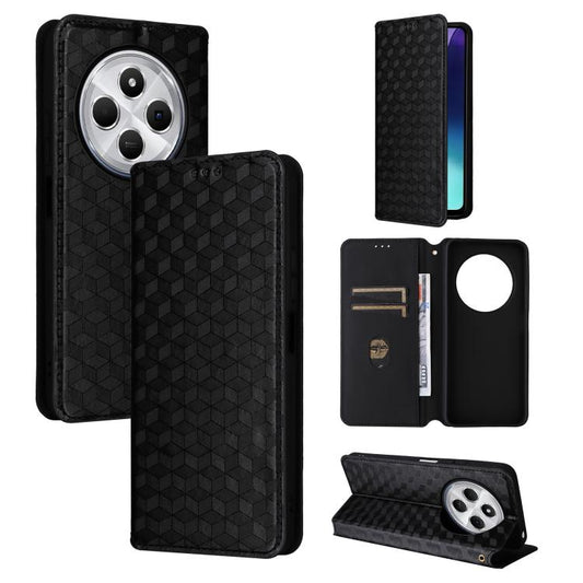 Cubic Grid Texture Flip Leather Phone Case, For Redmi Note 13 Pro 4G Global, For Redmi A3, For Redmi 13C 5G / 13R 5G, For Redmi Note 13 4G