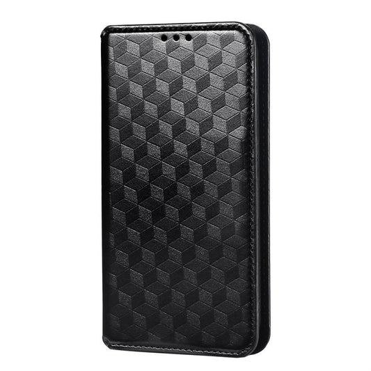 Cubic Grid Texture Flip Leather Phone Case, For Redmi Note 12 4G Global, For Redmi Note 12 Turbo 5G, For Redmi Note 12 Pro+ 5G Global, For Redmi Note 12 Pro 5G Global