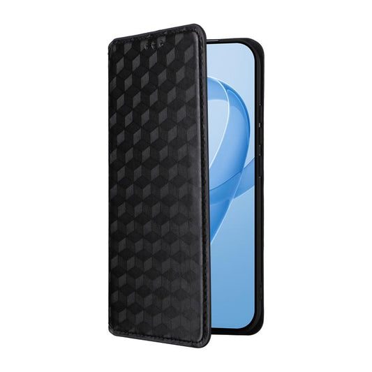 Cubic Grid Texture Flip Leather Phone Case, For Redmi A5 4G 173.3mm, For Redmi A5 4G 171.7mm / Xiaomi Poco C71, For Redmi Note 14 4G 164.84mm, For Redmi Turbo 4 Pro 5G