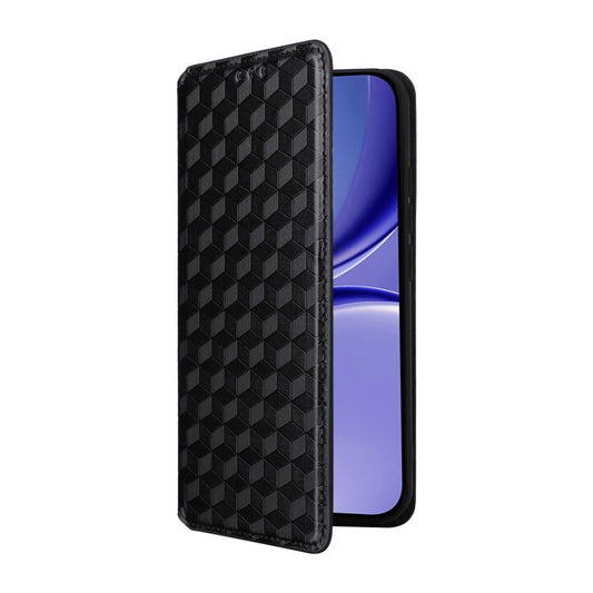 Cubic Grid Texture Flip Leather Phone Case, For Redmi Note 15 Pro 5G Global 163.6mm, For Redmi Note 15 5G Global 164mm, For Redmi 15 5G Global / 15 4G SEA 169mm, For Redmi 15 5G / 4G EU 171mm