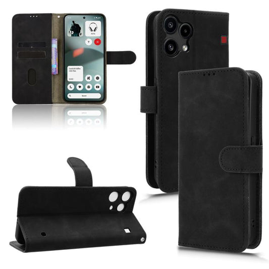 Skin Feel Magnetic Flip Leather Phone Case, For Nothing Phone 3a
