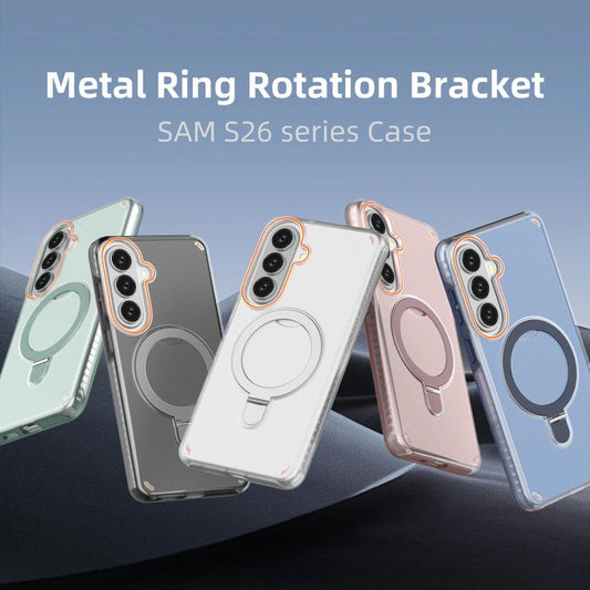 Colorful 2 in 1 MagSafe Ring Holder Phone Case, For Samsung Galaxy S26+ 5G, For Samsung Galaxy S26 Ultra 5G, For Samsung Galaxy S26 5G, For Samsung Galaxy S25 / S24 5G