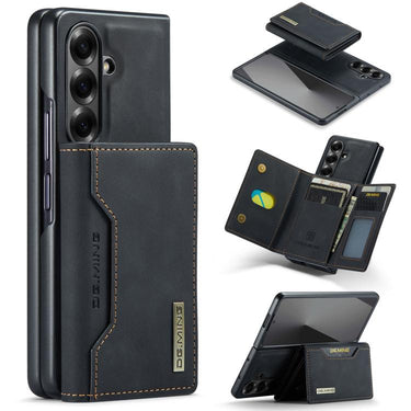 Series 3-Fold Multi Card Bag hybrid Magnetic Phone Case with Long Lanyard For Galaxy Z Fold7 5G,Samsung Galaxy Z Flip7 5G