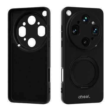 ABEEL Skin-friendly Feel Magnetic Liquid Silicone Phone Case with Holder, For OPPO Find X9 Ultra 5G, For OPPO Reno15 F 5G Global, For OPPO Reno15 Pro Max 5G Global, For OPPO Reno15 Pro 5G Global