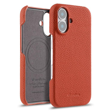 melkco Litchi Texture Magnetic Half Coverage Genuine Leather Phone Case, For iPhone 15 Pro, For iPhone 15, For iPhone 14