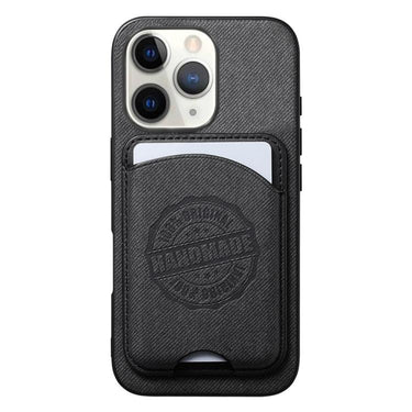 Twill Texture Vegan Leather Magnetic Phone Cover with Detachable Card Holder, For iPhone 11 Pro