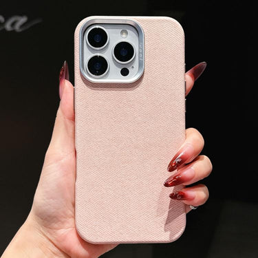 Wool Linen Fabric Full Coverage Magnetic Phone Case, For iPhone 16 Pro Max, For iPhone 16 Pro, For iPhone 16 Plus, For iPhone 16