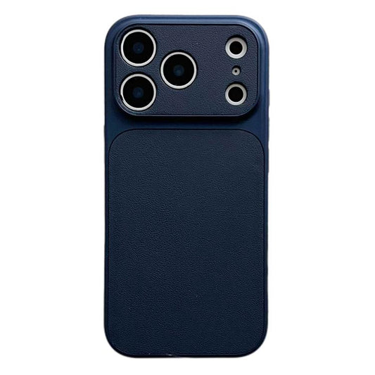 Leather Textured Large Window Full Coverage Phone Case, For iPhone 17 Pro Max, For iPhone 17 Pro, For iPhone 17, For iPhone 16 Pro Max, For iPhone 16 Pro, For iPhone 16