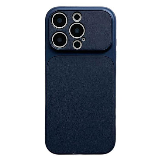 Leather Textured Large Window Full Coverage Phone Case, For iPhone 15 Pro Max, For iPhone 15 Pro, For iPhone 15
