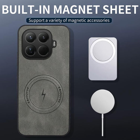 WANLONFENG Nappa Texture Magnetic Phone Case with 2pcs Screen Films, For Xiaomi 15T Pro 5G, For Xiaomi 15T 5G
