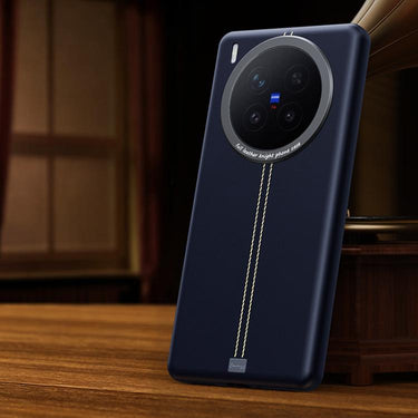 Jazz Series Retro Vegan Leather Textured Metal Frame Magnetic Phone Case, For vivo X300 Pro, For vivo X300, For vivo X200s, For vivo X200 Ultra