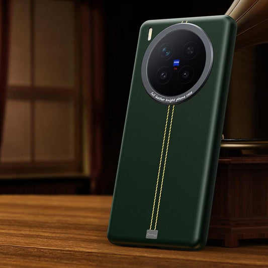 Jazz Series Retro Vegan Leather Textured Metal Frame Magnetic Phone Case, For vivo X300 Pro, For vivo X300, For vivo X200s, For vivo X200 Ultra