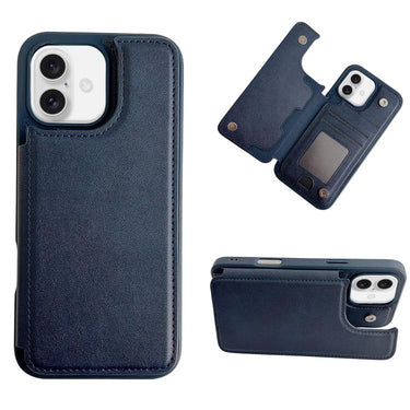 Magnetic Snap Multifunctional Card Wallet Holder Phone Case, For iPhone 16, For iPhone 15 Pro Max, For iPhone 15 Pro