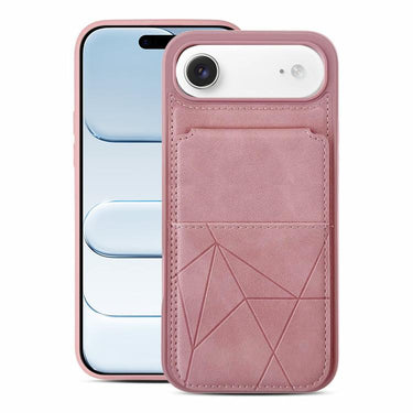 Multifunctional Vertical Flip Card Wallet Holder Vegan Leather Back Phone Case, For iPhone Air, For iPhone 16 Pro Max, For iPhone 16 Pro