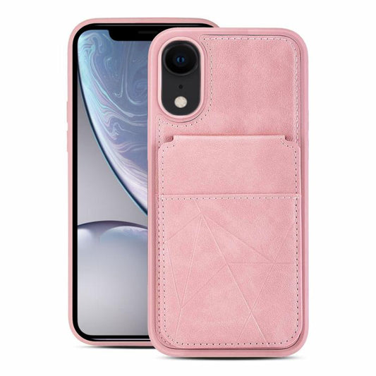 Multifunctional Vertical Flip Card Wallet Holder Vegan Leather Back Phone Case, For iPhone XR
