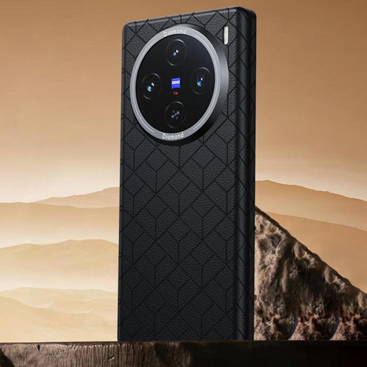 Rubik Cube Series Embossed Grid Pattern Magnetic Phone Case, For vivo X200, For vivo X200 Pro mini, For vivo X200 Pro, For vivo X100s