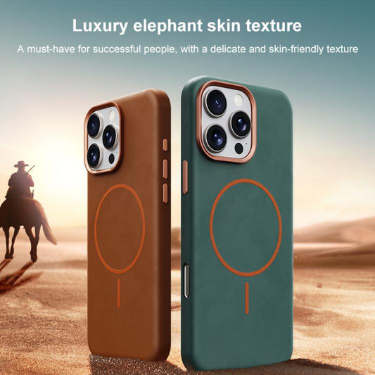 Elephant Leather Full Coverage Magnetic Microfiber Leather PC Phone Case, For iPhone 14 Pro, For iPhone 14 Pro Max, For iPhone 13 Pro Max