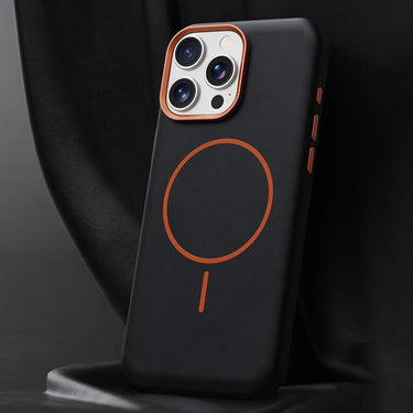 Elephant Leather Full Coverage Magnetic Microfiber Leather PC Phone Case, For iPhone 13 Pro