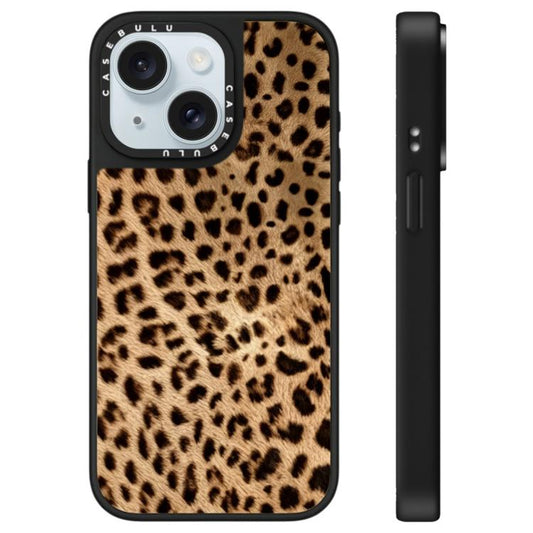Stars Leopard Series Pattern Mirror Phone Case, For iPhone 15 Plus, For iPhone 15