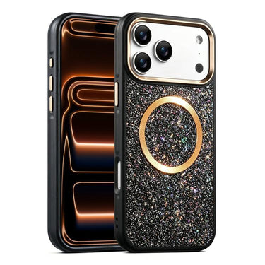 Glitter Airbag Shockproof Magnetic Phone Case, For iPhone 17 Pro Max, For iPhone 17 Pro, For iPhone 17, For iPhone Air, For iPhone 16 Pro Max, For iPhone 16 Pro