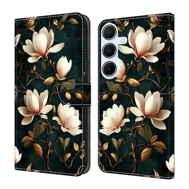 Crystal-Like Painted Vegan Leather Phone Case, For Galaxy A24 4G