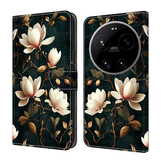 Crystal-Like Painted Vegan Leather Phone Case, For Xiaomi 17 Ultra