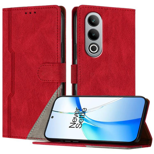Color Matching Buckle Clasp Vegan Leather Phone Case, For OnePlus Nord CE4, For OnePlus Nord N30 SE, For OnePlus 12R, For OnePlus 12