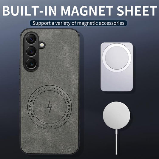 WANLONFENG SD Series Nappa Texture Magnetic Phone Case, For Galaxy S26 FE 5G