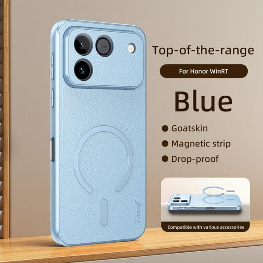 Sheepskin Vegan Leather Magnetic Phone Case, For Honor Win RT 5G, For Honor Win 5G