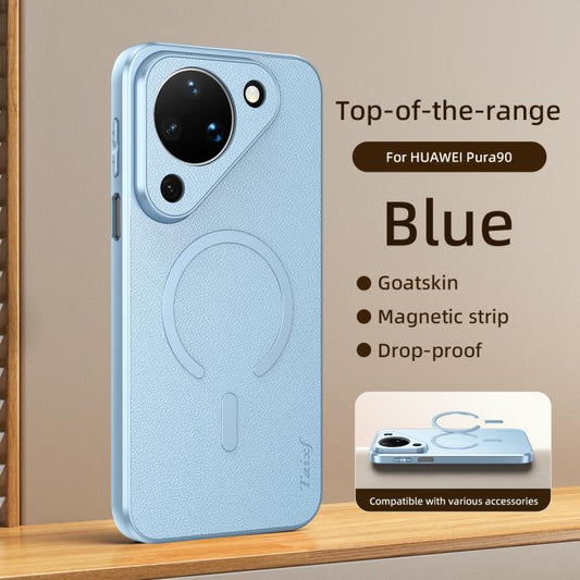 Sheepskin Vegan Leather Magnetic Phone Case, For Huawei Pura 90 5G, For Huawei Pura 80 Pro 5G, For Huawei Pura 80 5G, For Huawei Pura 70 Pro, For Huawei Pura 70