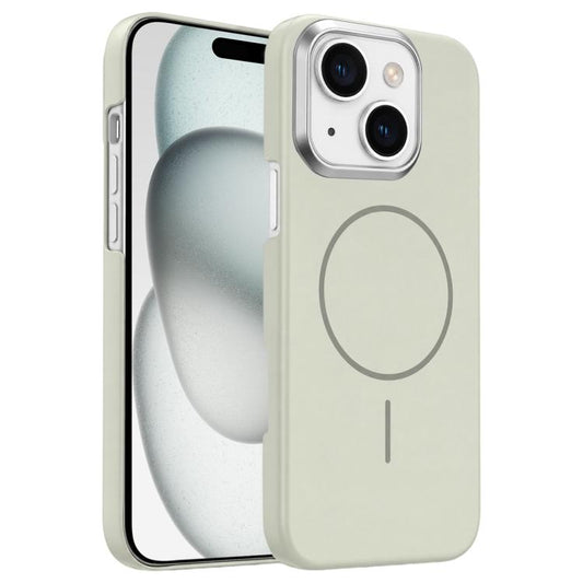 Gold Armor PC Thin Circle MagSafe Shockproof Phone Case, For iPhone 15 Plus, For iPhone 15