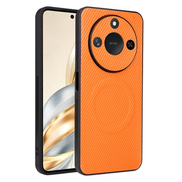 Precise Cutout Carbon Fiber Texture Vegan Leather Phone Case, For Honor X60 5G / X9c Smart 5G, For Honor Magic7, For Honor X8b