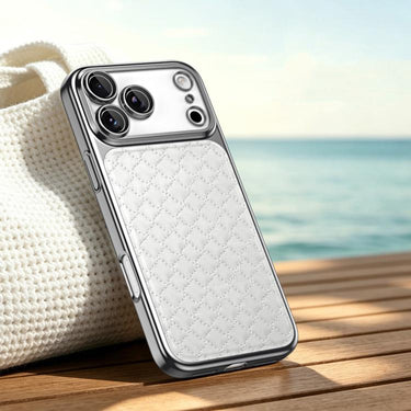 Rhombus Texture Magnetic Vegan Leather Phone Case, For iPhone 17 Pro Max, For iPhone 17 Pro, For iPhone 17, For iPhone 16 Pro Max, For iPhone 16 Pro, For iPhone 16