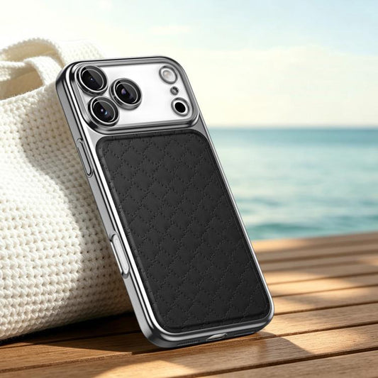 Rhombus Texture Magnetic Vegan Leather Phone Case, For iPhone 17 Pro Max, For iPhone 17 Pro, For iPhone 17, For iPhone 16 Pro Max, For iPhone 16 Pro, For iPhone 16