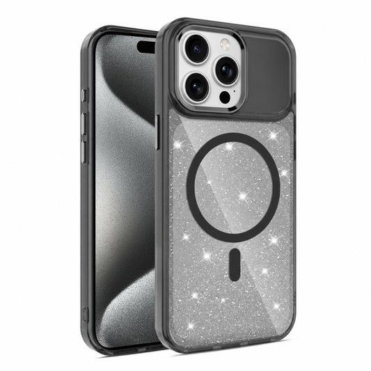 Luxury Glitter TPU + PC Magnetic Phone Case, For iPhone 15 Pro Max, For iPhone 15 Pro, For iPhone 15, For iPhone 14 / 13