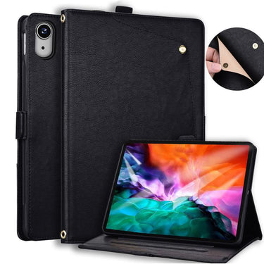 Front Pocket Business Vegan Leather Smart Tablet Case, For iPad Air 13 2026 / 2025 / 2024, For iPad Air 11 2026 / 2025 / 2024, For iPad Pro 13 2025 / 2024, For iPad Pro 11 2025 / 2024, For iPad 2025 / 2022, For iPad mini 2024 / mini 6