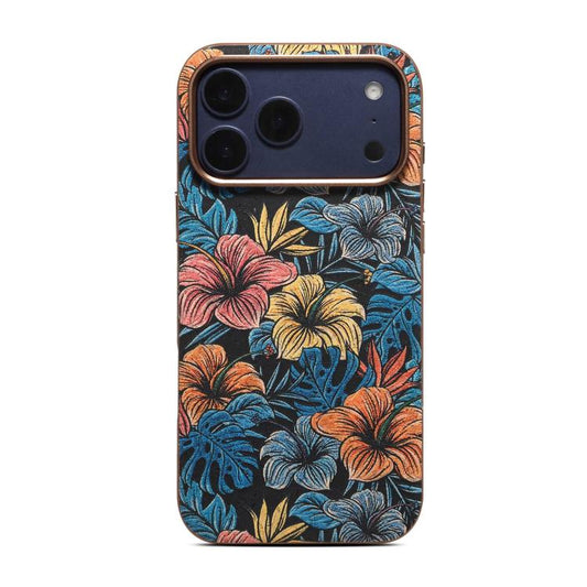 Denior Vintage Boho Embroidery Style Magnetic Protective Phone Case, For iPhone 16 Pro Max, For iPhone 16 Pro, For iPhone 15 Pro Max, For iPhone 15 Pro