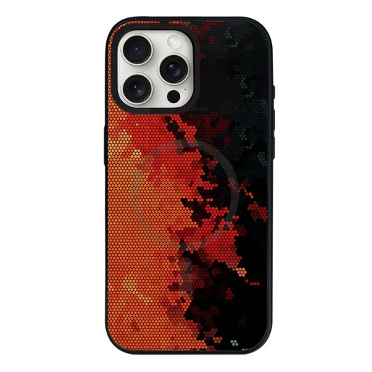 Camouflage Mosaic Detachable Dual Magnetic PC Hybrid TPU Phone Case, For iPhone 15 Pro, For iPhone 15 Plus, For iPhone 15