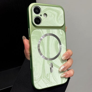 Water Ripple PC Magnetic Vegan Leather Phone Case, For iPhone 17 Pro, For iPhone 17