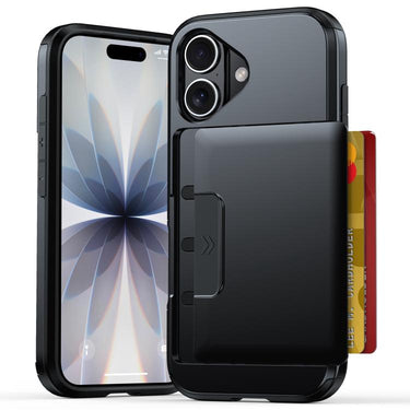 Sliding Card Slot PC Hybrid TPU Phone Case, For iPhone 13 Pro Max / 12 Pro Max