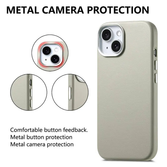 Electroplated Metal Button MagSafe Phone Case, For iPhone 14 Plus, For iPhone 14, For iPhone 14 Pro