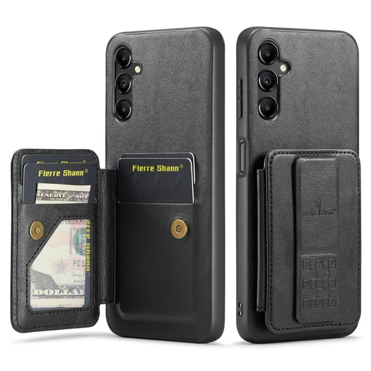 Fierre Shann Oil Wax Cow Leather Card Holder Back Phone Case, For Samsung Galaxy A15 5G, For Samsung Galaxy A55 5G, For Samsung Galaxy A35 5G, For Samsung Galaxy S24 Ultra 5G